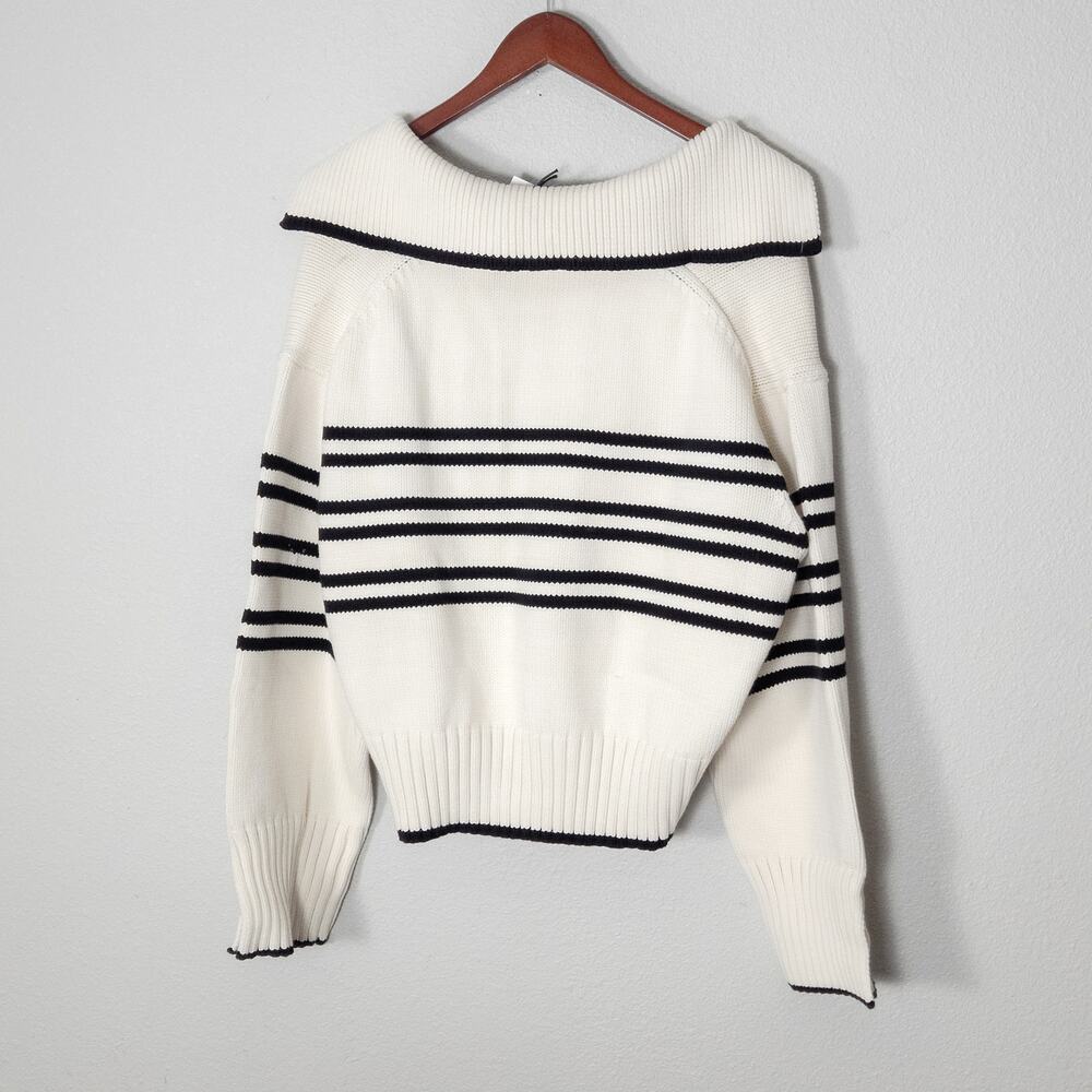 NEW Solid & Striped Women’s The Lola Chunky Sweater Nautical Old Money Size XL - Picture 2 of 9